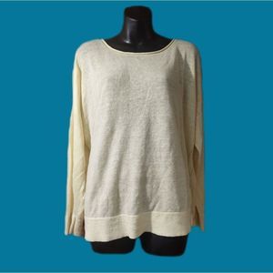 HAVEN | 100% LINEN PALE YELLOW SWEATER